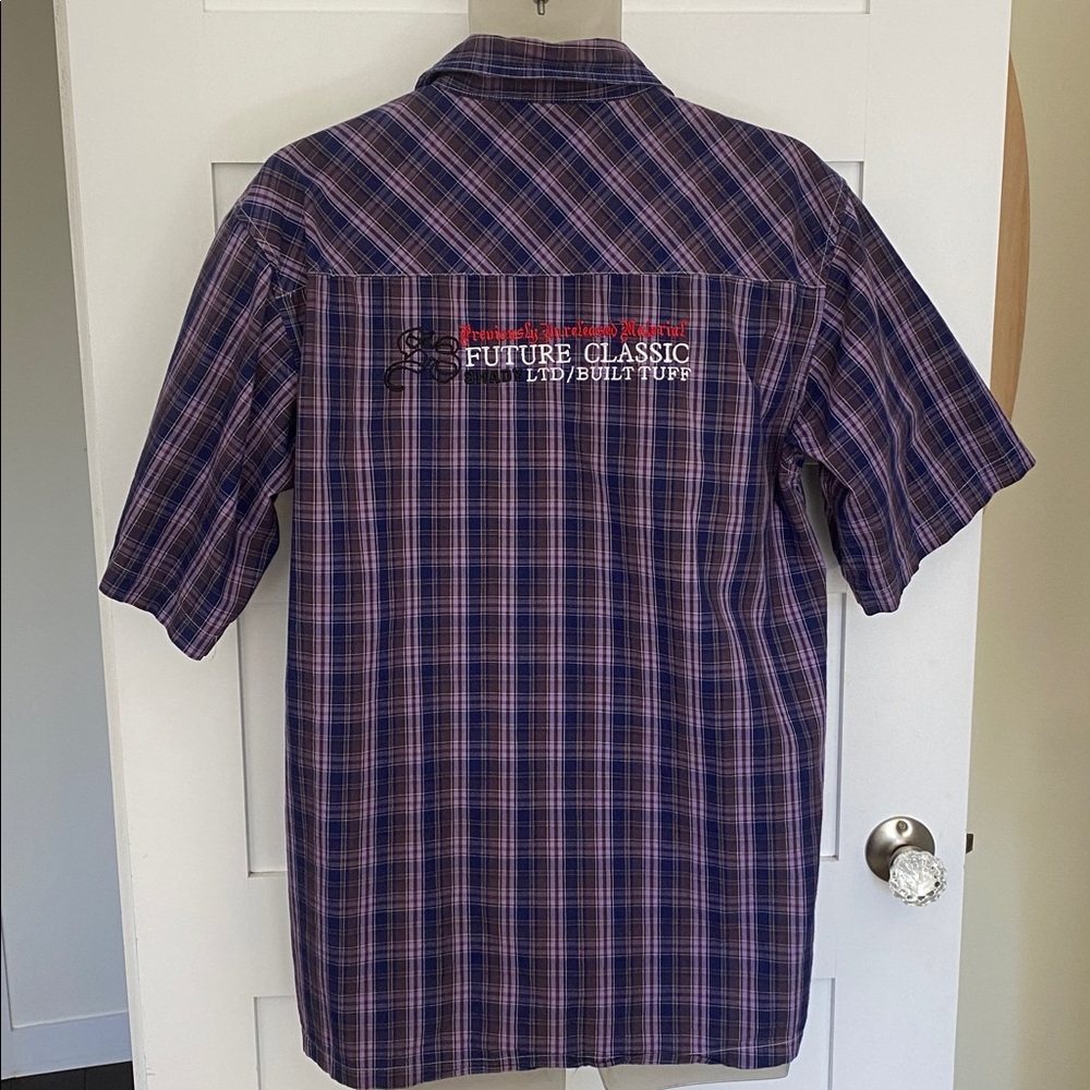 Shady Eminem Limited Edition Plaid Shirt M Future classic Built Tuff Embroidery